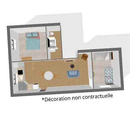 דירה Dewailly, 2 Chambres, 3 Lits, Elegant, 700m Centre