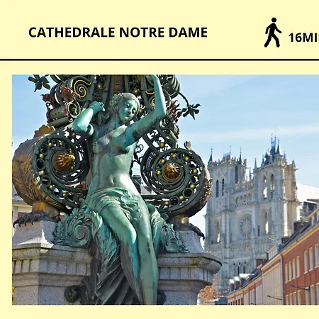 Apartament Dewailly, 2 Chambres, 3 Lits, Elegant, 700m Centre Amiens